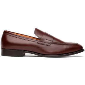 15-200-BRG ROMA Calfskin Penny Loafer, Burgundy