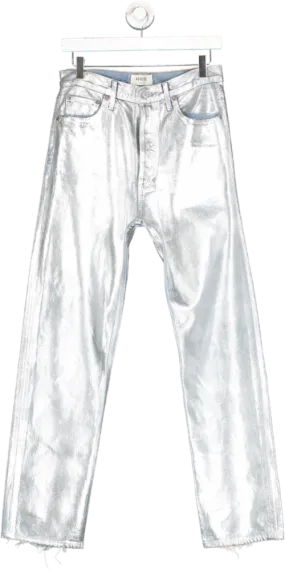 AGOLDE Straight Leg Metallic Jeans W27