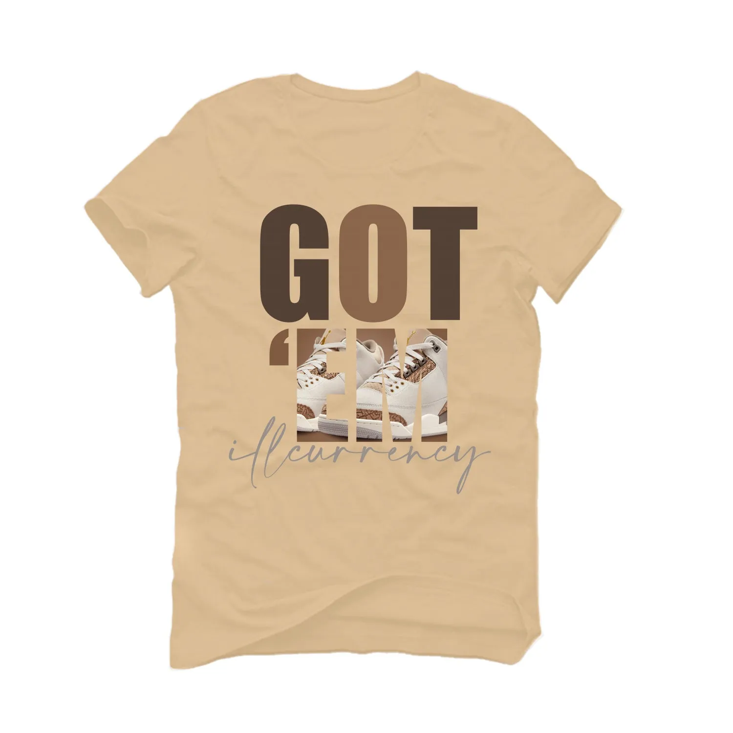 Air Jordan 3 "Palomino" | illcurrency Tan T-Shirt (Got Em)