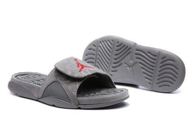 Air Jordan 4 Cool Grey Glow in Dark AJ4  Men's Slides Sandals Flip Flop