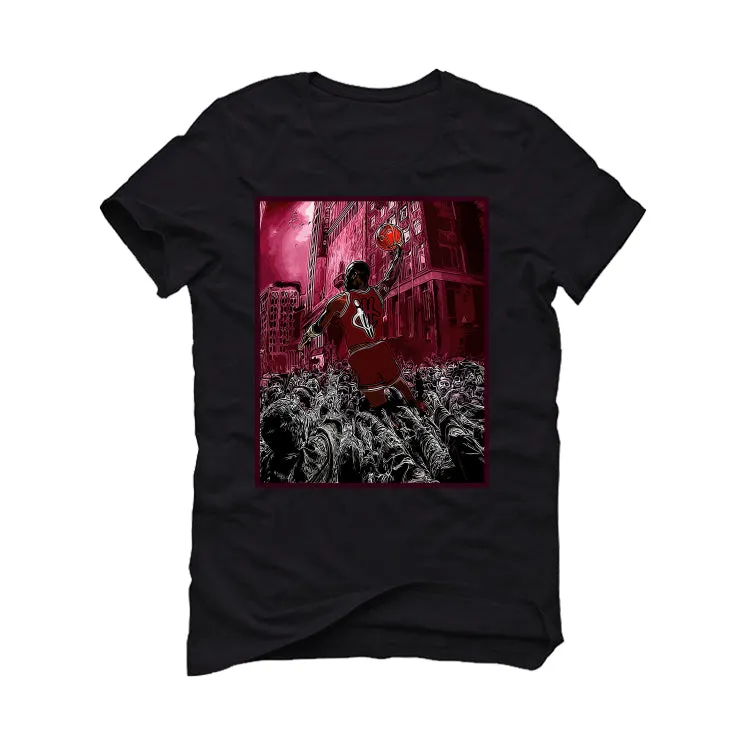 Air Jordan 5 “Burgundy” Black T-Shirt (AIR ZOMBIE)