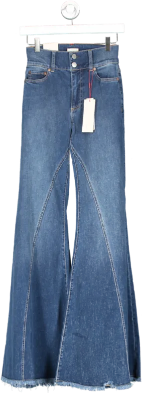 Alice   Olivia Blue Beautiful Seamed Wide Leg Jeans W25