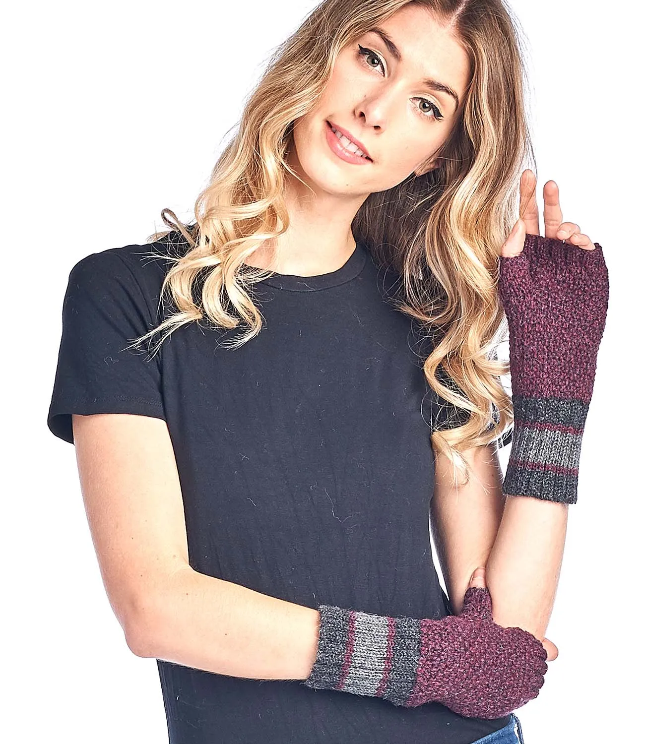 Alpaca Gloves - Carrera - Sangria