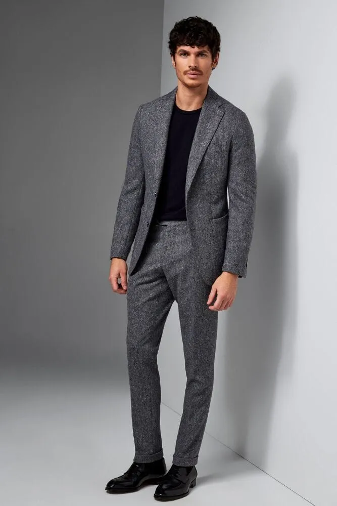 Apollo Trouser - Blue Multi Tweed