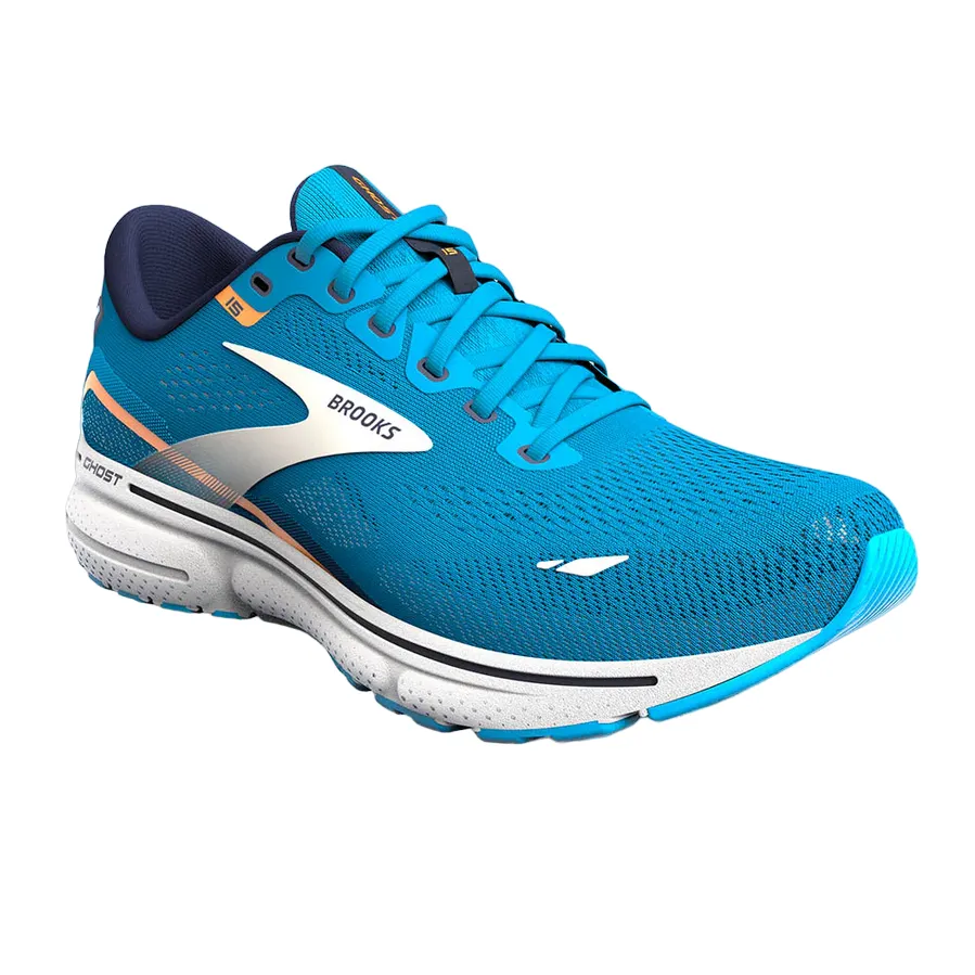 Brooks men's running shoe Ghost 15 1103931D480 light blue-orange