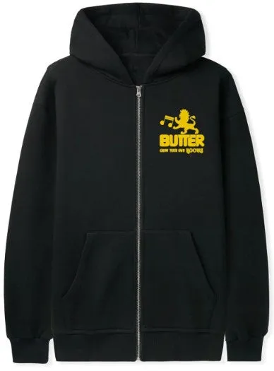 Butter Goods Grow Zip Thru Hoodie / Black