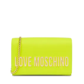 Clutch Donna con Tracolla LOVE MOSCHINO linea Smart Daily Maxi Lettering Lime