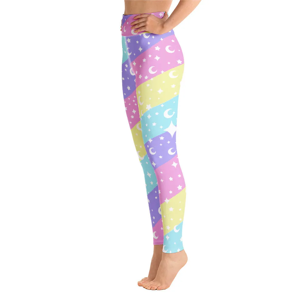 Cosmic Rainbow Yoga Leggings