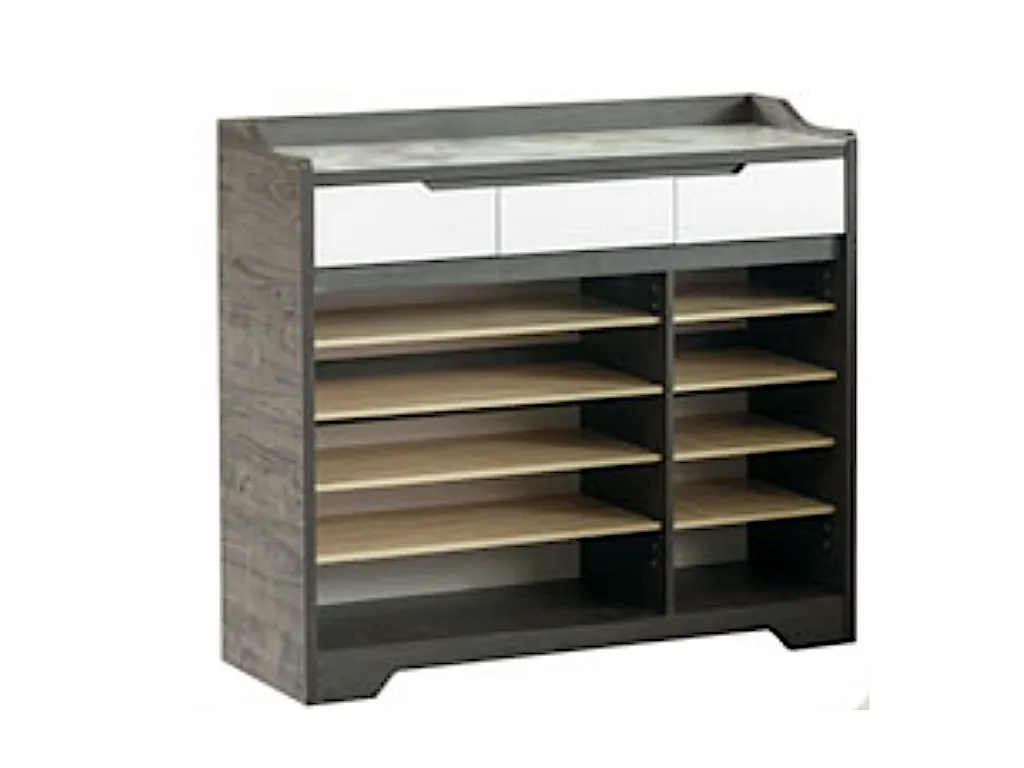 Eli 3 Door Shoe Cabinet with Tempered Glass Top (DA3348)