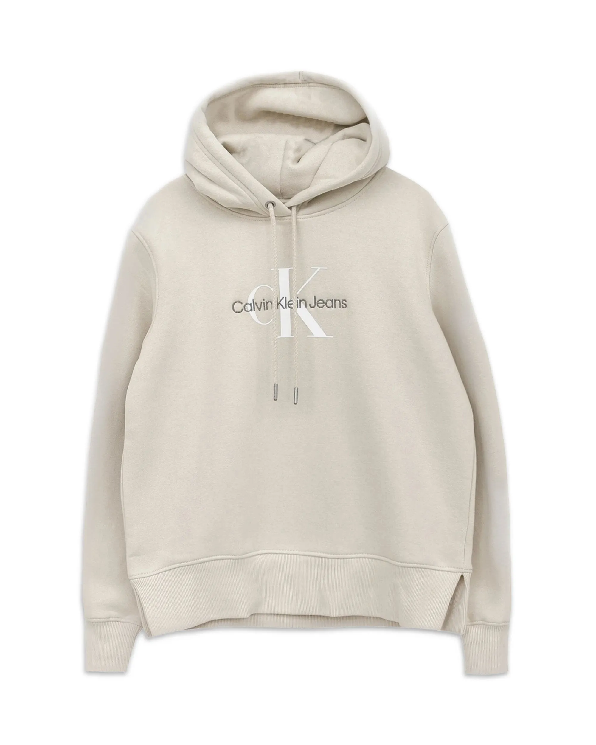 Felpa Donna Calvin Klein Jeans Archival Monologo Hoodie Eggshell