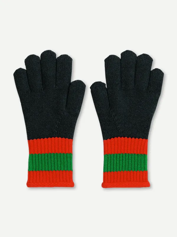 FELTED GLOVES BLACK