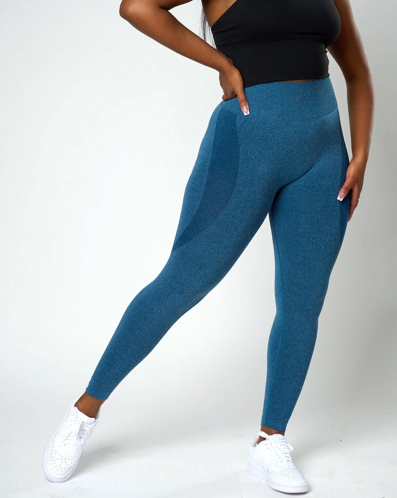 Fiorela Curve Leggings - Slate Blue