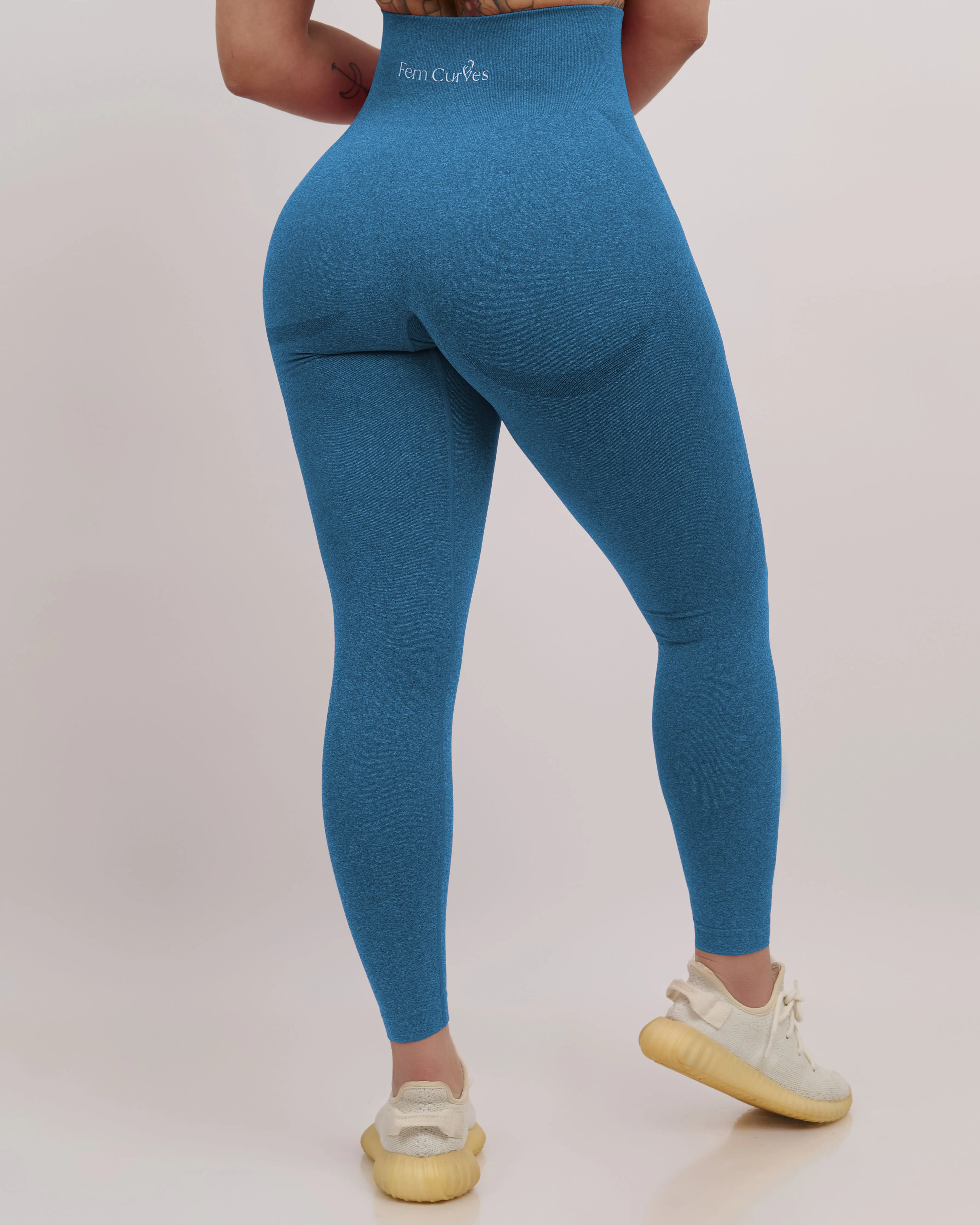 Fiorela Curve Leggings - Slate Blue