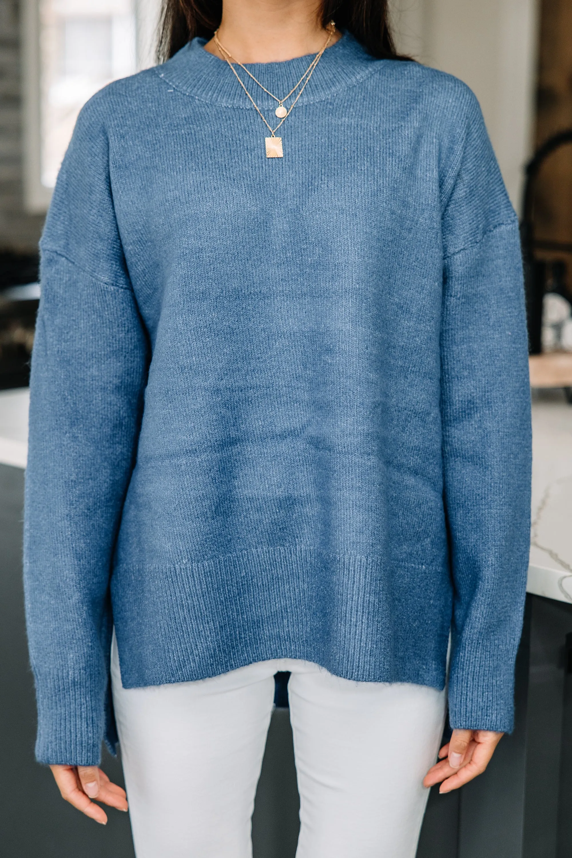 Get Focused Light Blue Sweater