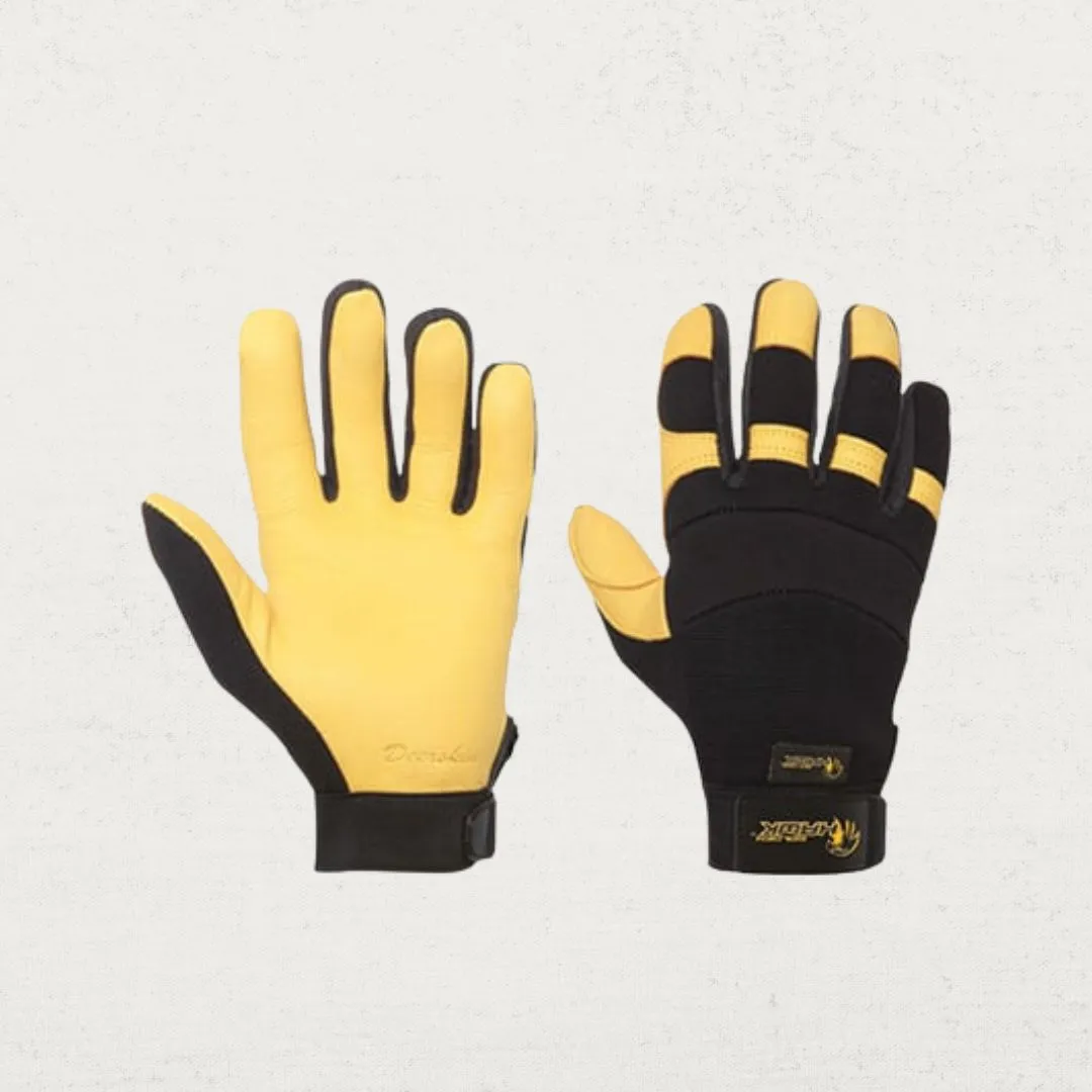 Golden Hawk Winter Lined Deer Skin Glove