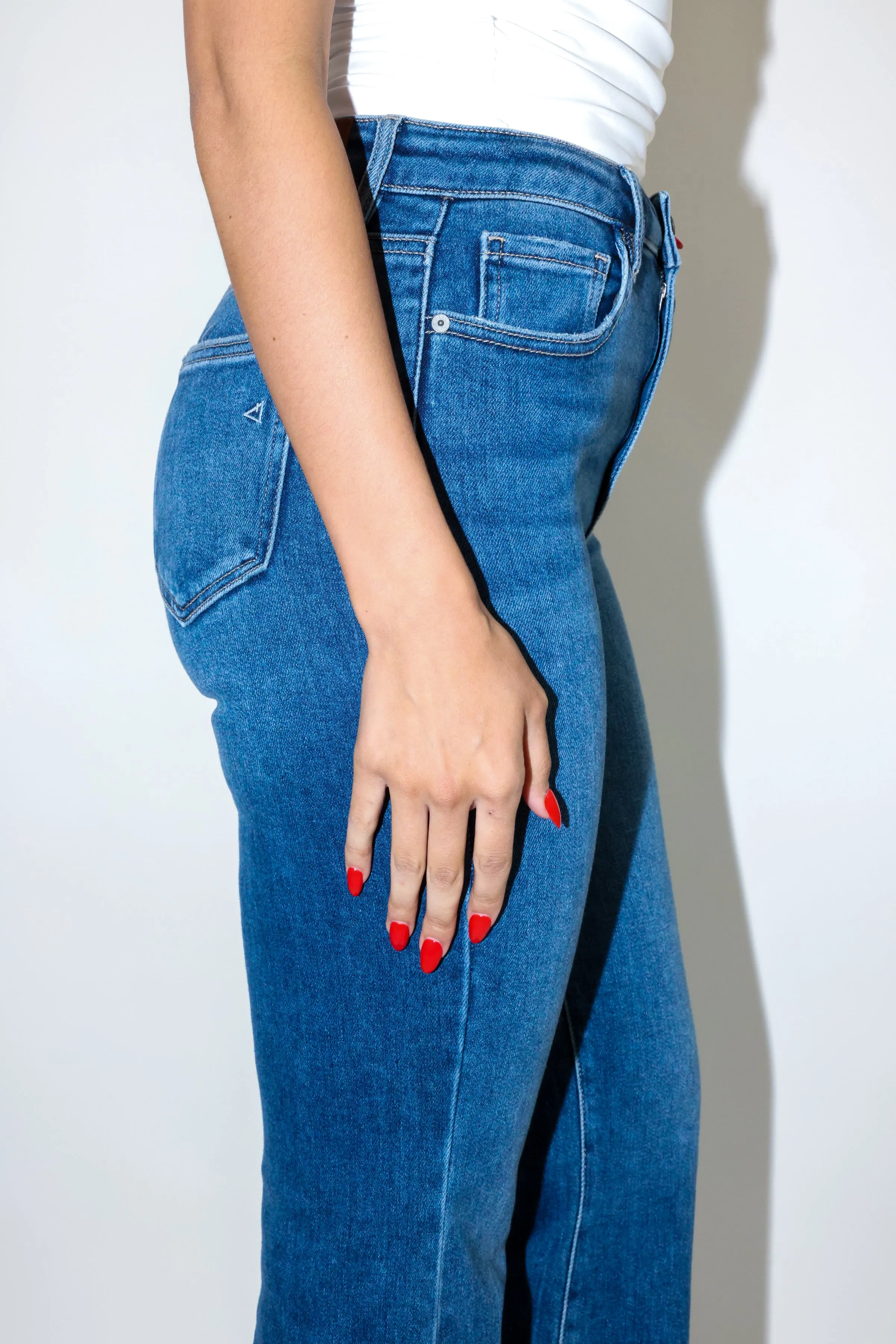 Happi High Rise Crop Flare Jean