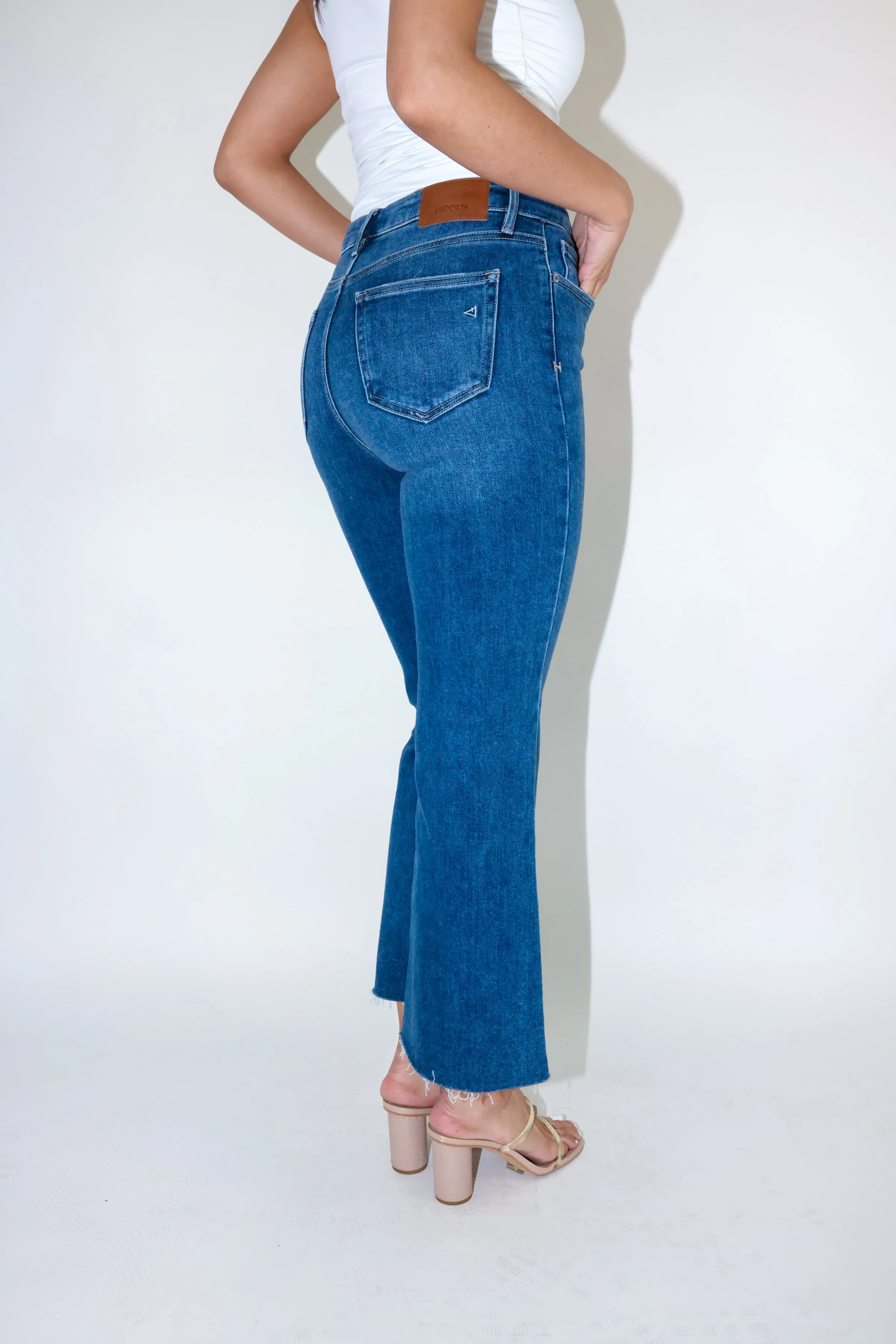 Happi High Rise Crop Flare Jean