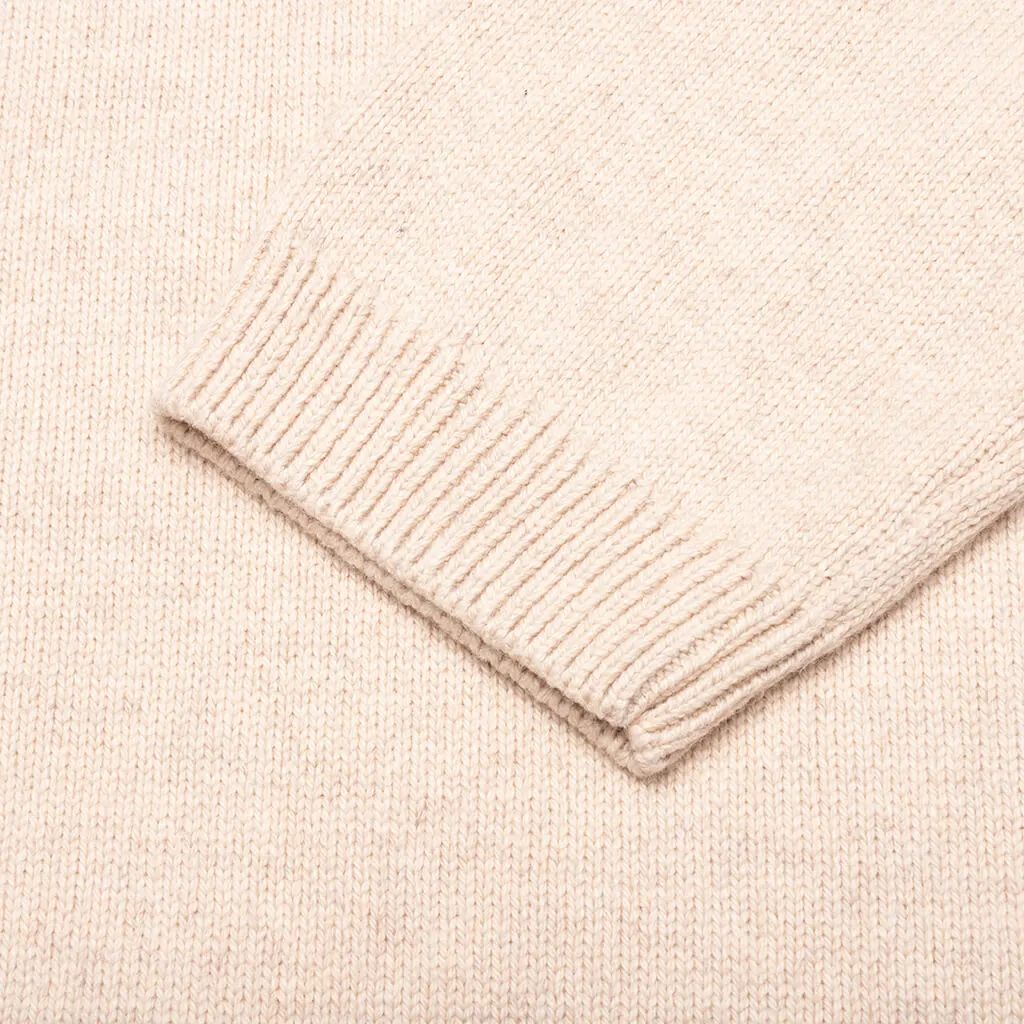 Heart Knit Sweater - Beige