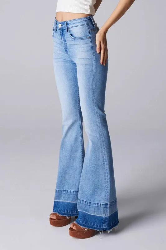 High Rise Denim Flare Jeans