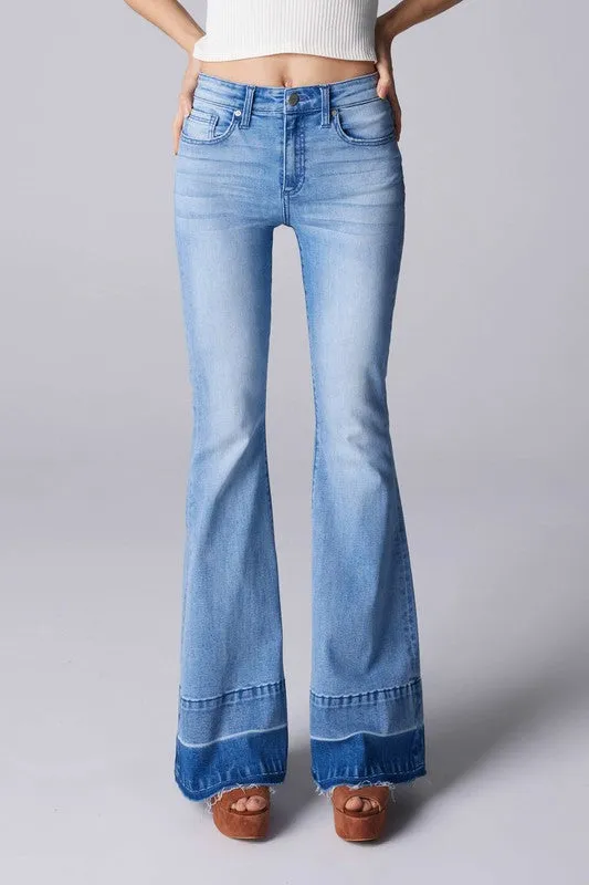 High Rise Denim Flare Jeans