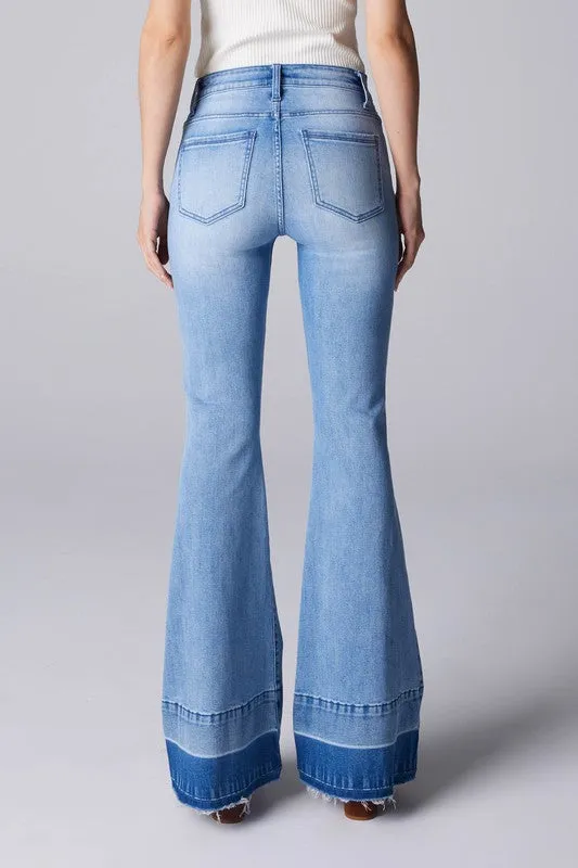 High Rise Denim Flare Jeans