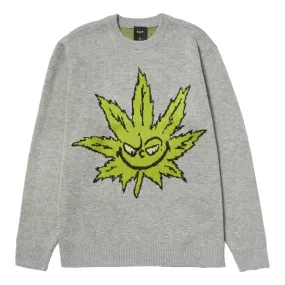 HUF GREENCH BUDDY CREWNECK SWEATER-GREY