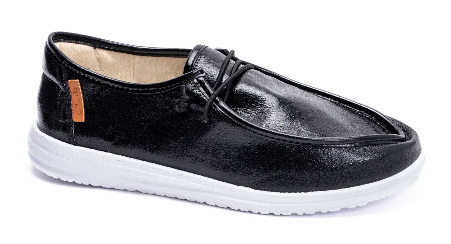 Kayak Slip On by Corkys - Black Crinkle Metallic - PREORDER - ALL SALES FINAL