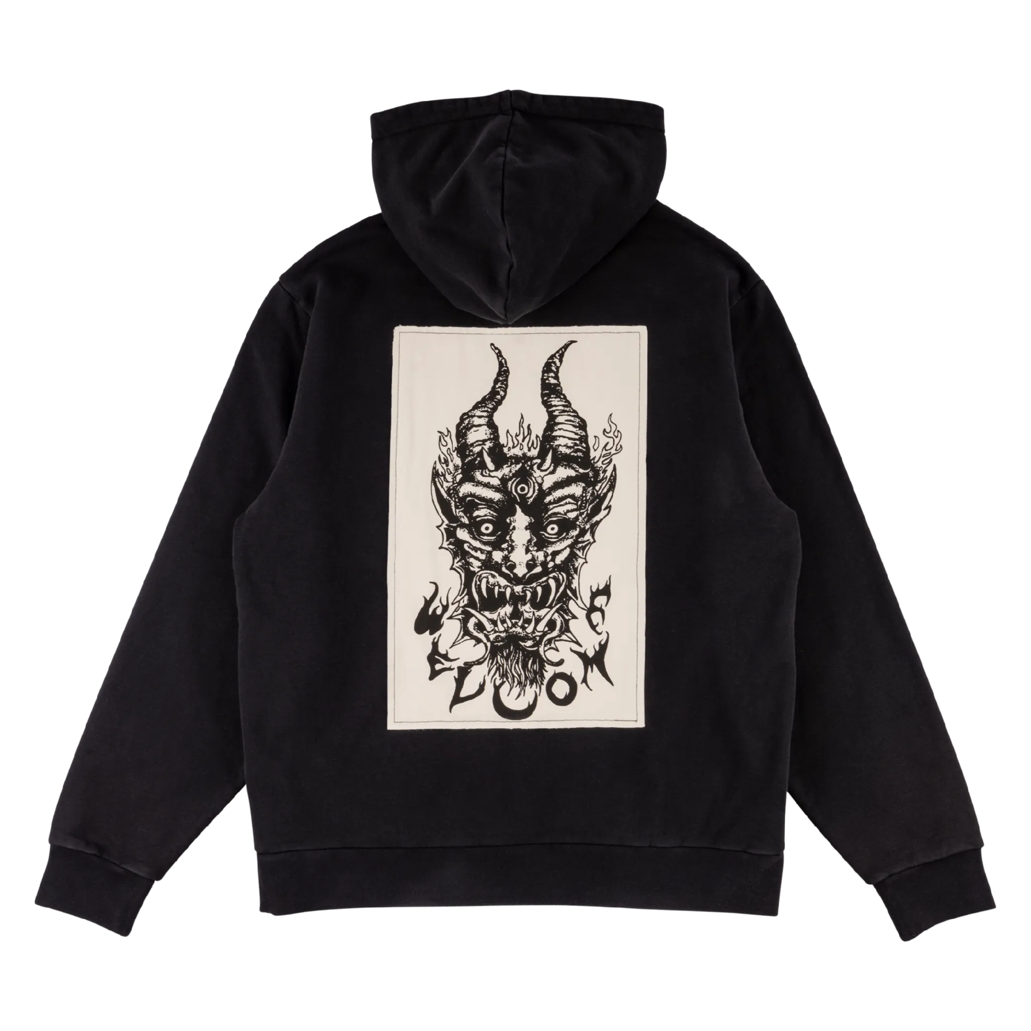 Light and Easy Pigment-Dyed Hoodie w/Patch - Black