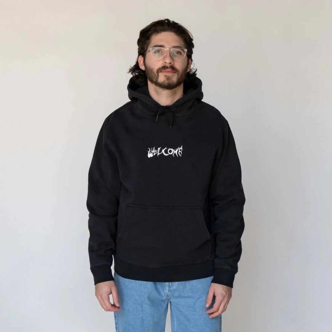 Light and Easy Pigment-Dyed Hoodie w/Patch - Black