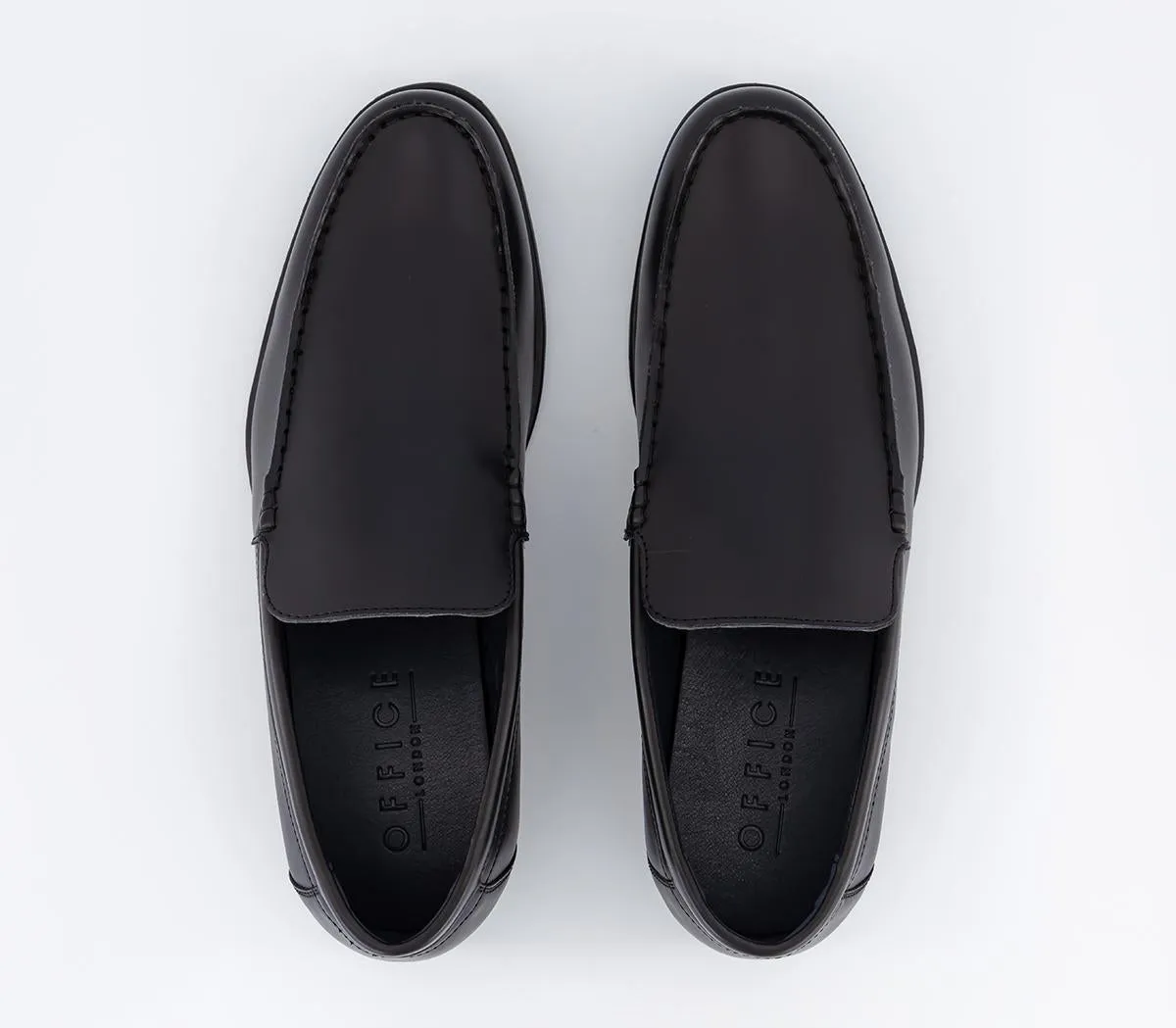 Mens Office Murray Stitched Apron Loafer Black