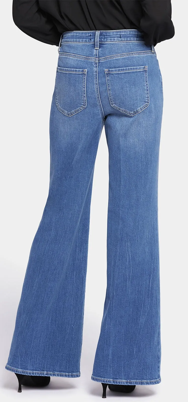 Mia Palazzo Jeans Mediumblauw Premium Denim | Fairmont