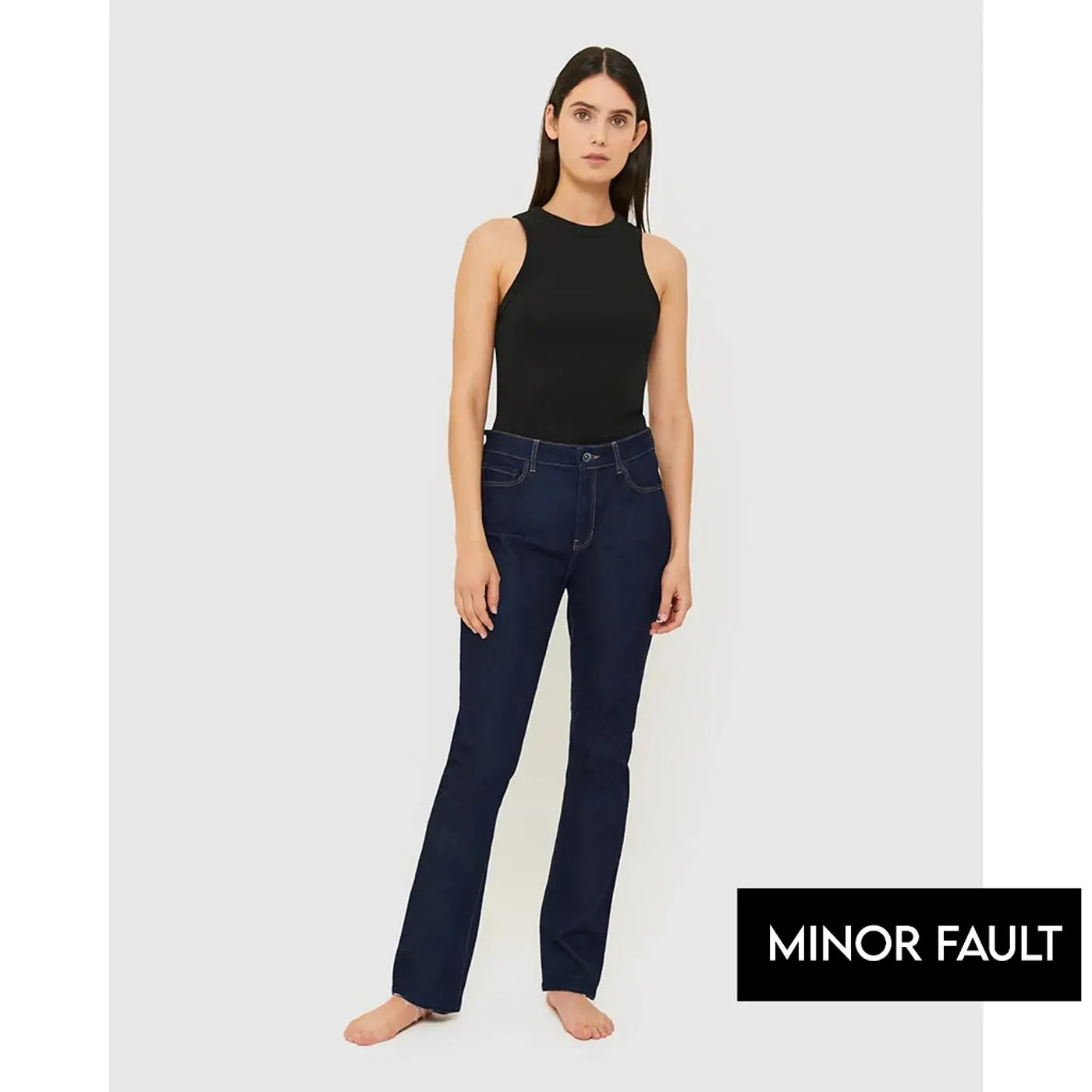 (Minor Fault) High Rise Straight Jeans