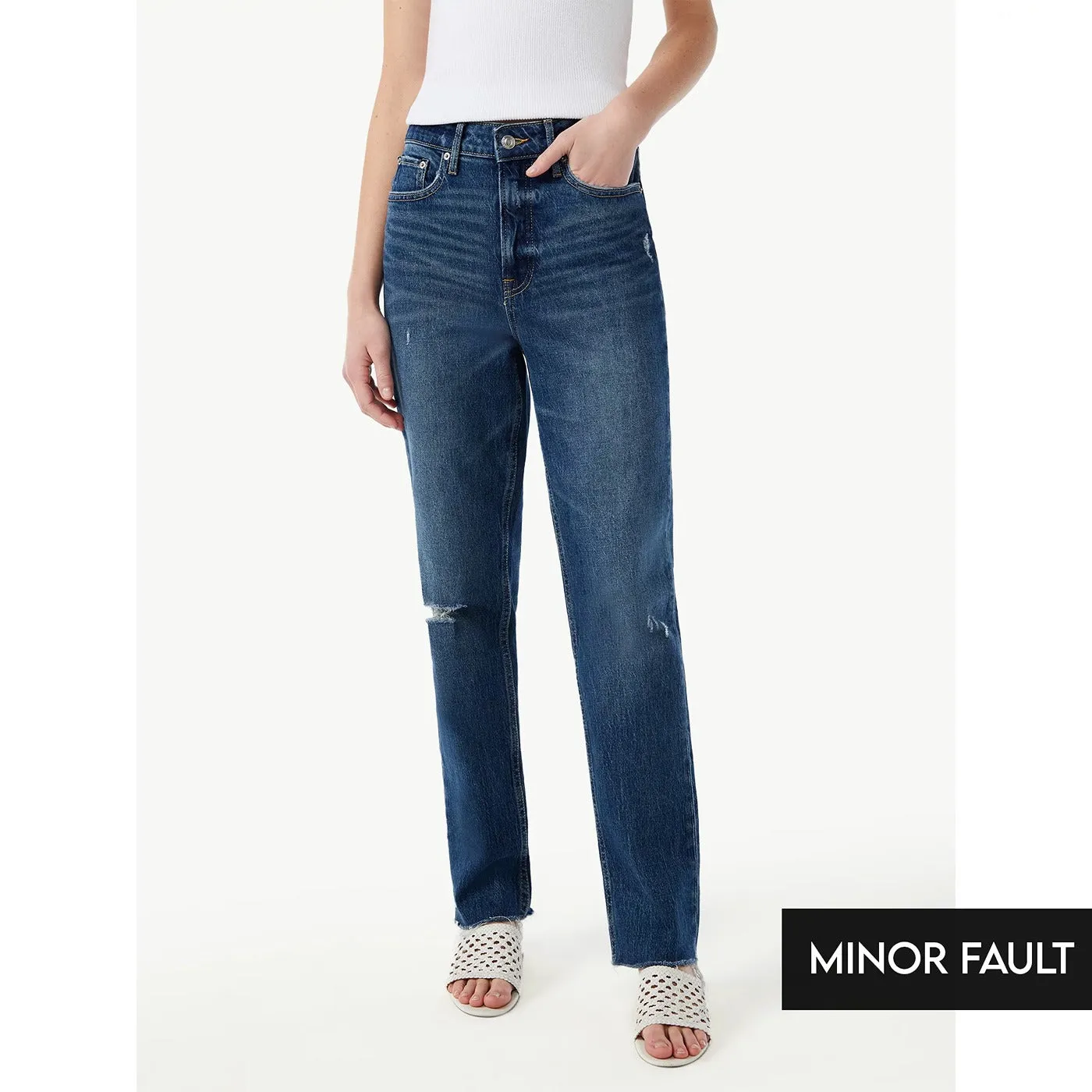 (Minor Fault) Super High Rise Straight Jeans