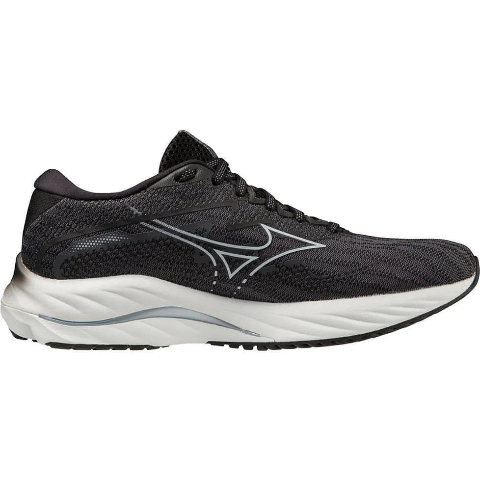 Mizuno Wave Rider 27 WIDE FIT (D) Womens Running Shoes - Black