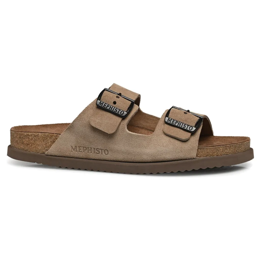 Nerio Velvet Leather Men's Slide Sandals