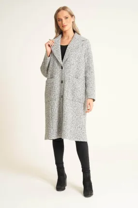 Saloos Button Up Winter Coat with Pockets