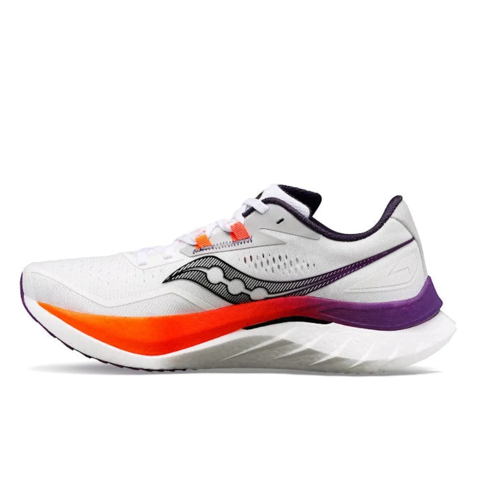 Saucony Endorphin Speed 4 Men's Running Shoes SS24 White / Viziorange