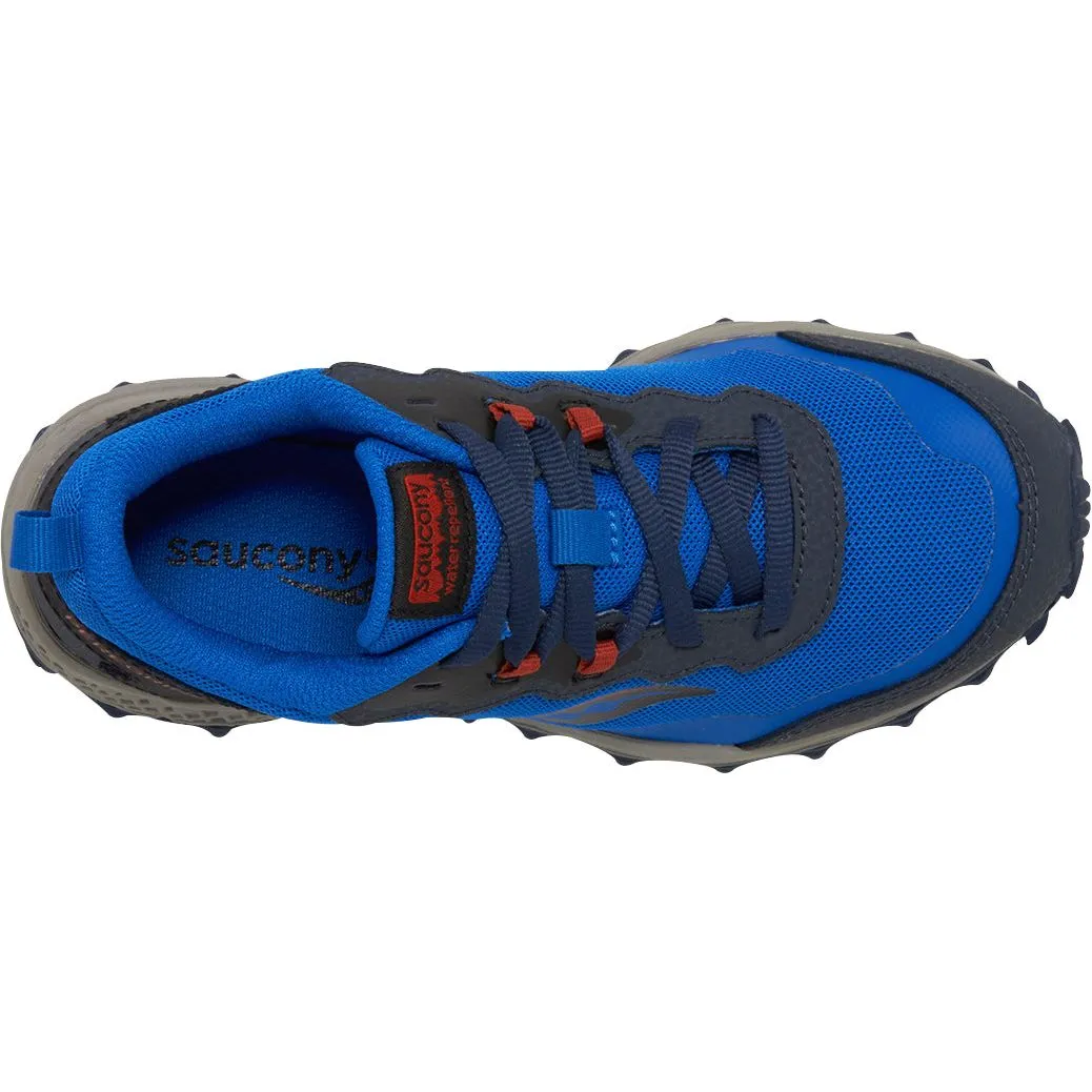 Mens Saucony Peregrine KDZ Junior Trail Running Shoes - Blue - Lightweight, Durable, All-Terrain Performance