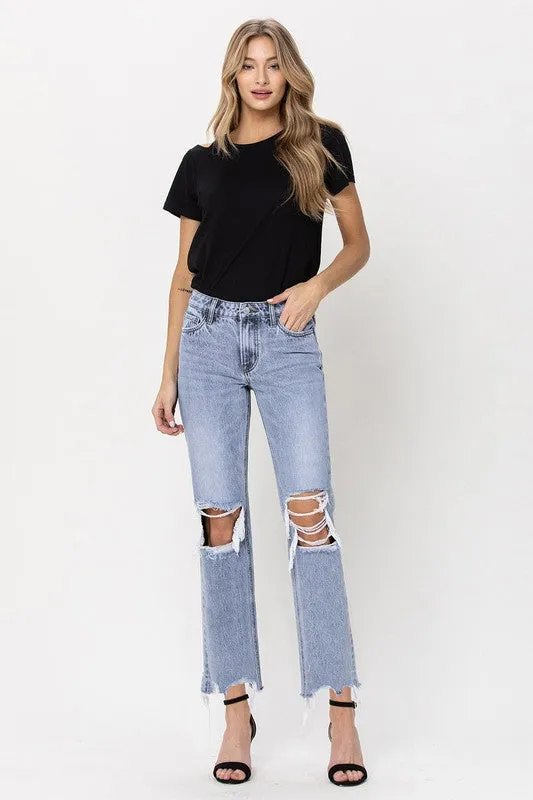 Super High Rise 90's Straight Crop Jeans