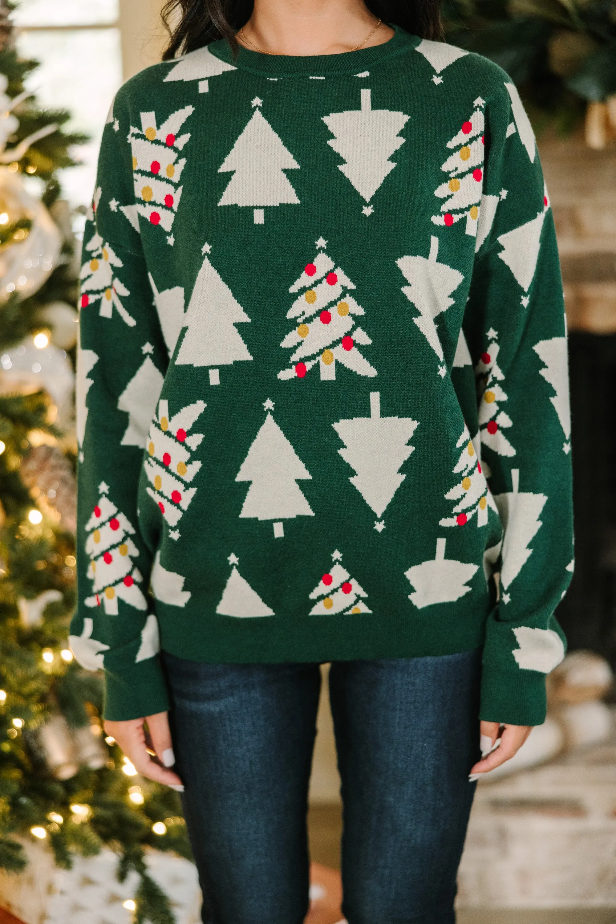 Time To Celebrate Green Christmas Tree Sweater