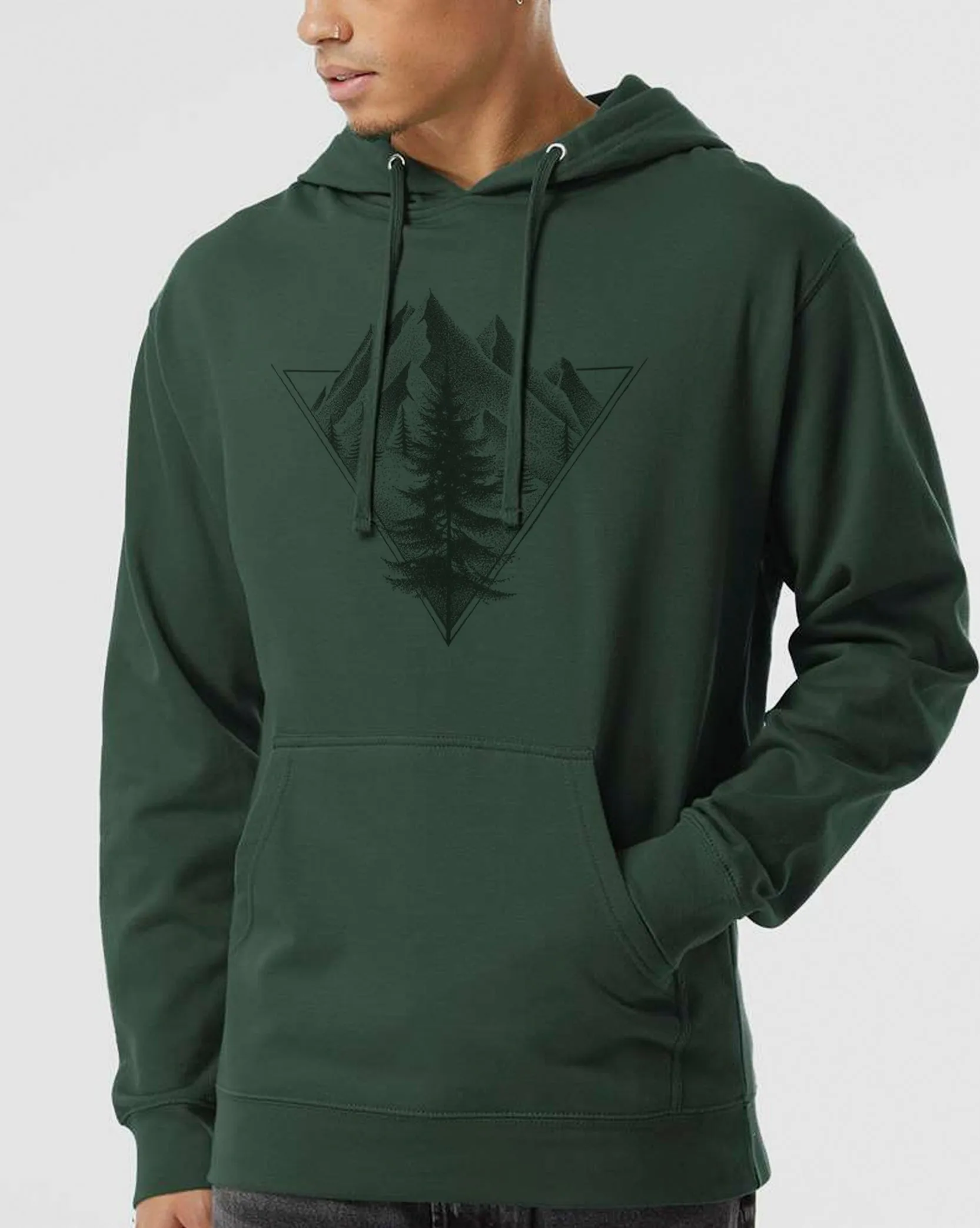 Unisex Geometric Pine Hoodie