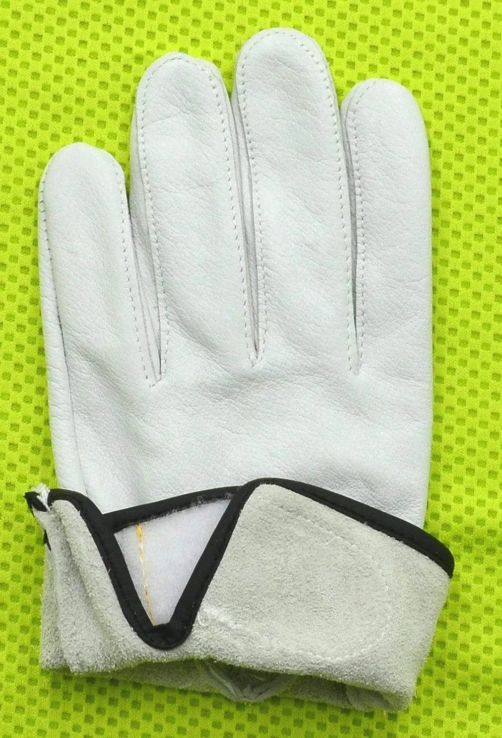 Unlined White Cowhide Leather Working Gloves Riding Cycling Bike Man & Woman Soft  Fit