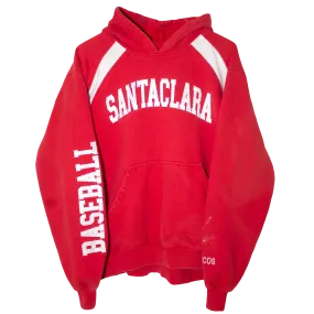 Vintage Embroidered Santaclara Broncos Baseball Hoodie Red/White (L)