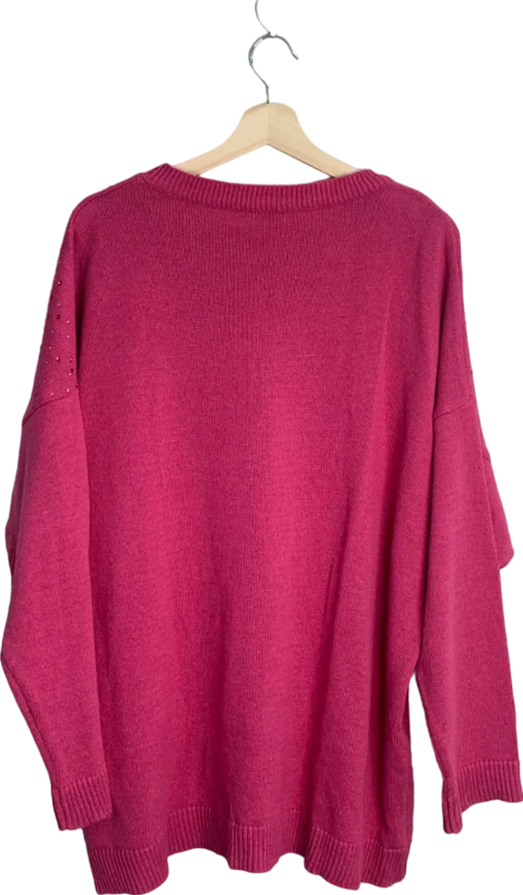 Yours Pink Studded Sweater UK 22/24